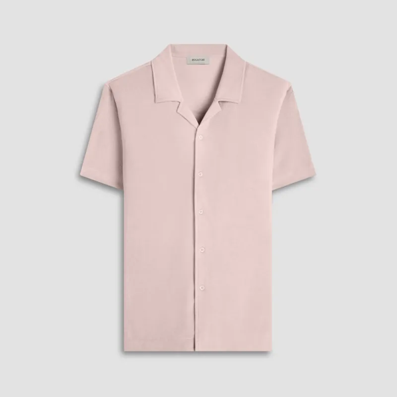French Terry Camp Shirt sold by Bugatchi
