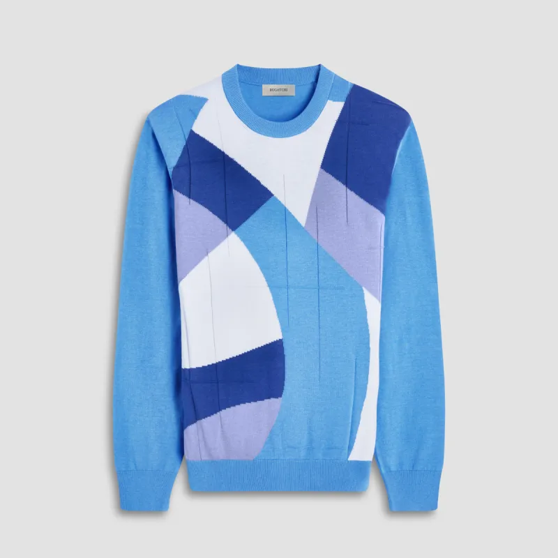 Abstract Crew Neck Sweater sold by Bugatchi