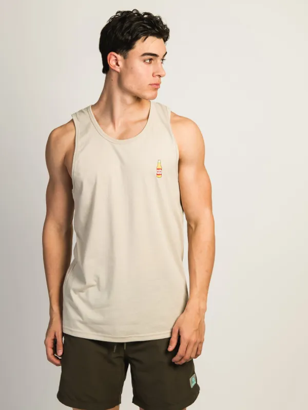 ISLAND HAZE BEER EMBROIDERED TANK TOP - TAUPE sold by Boathouse