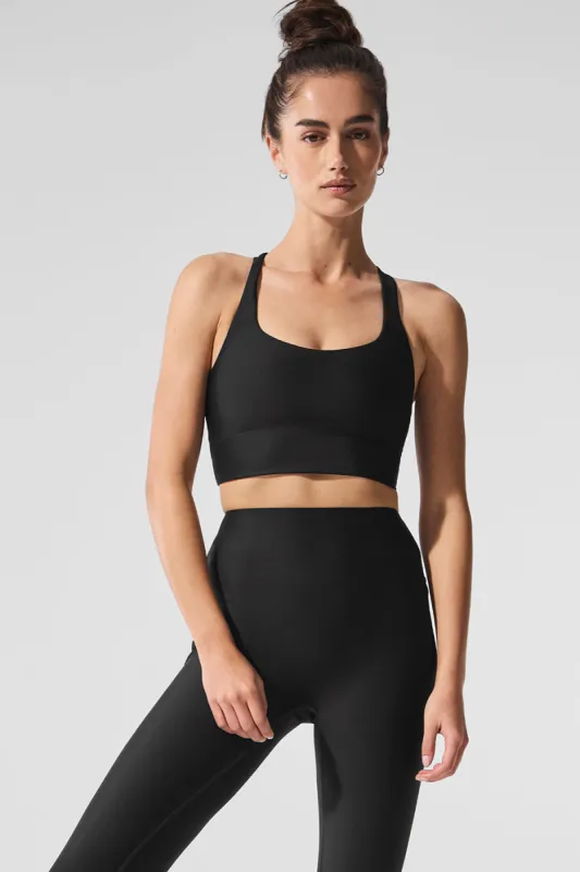 Airlift Sleek Bra Tank - Black sold by Alo Yoga