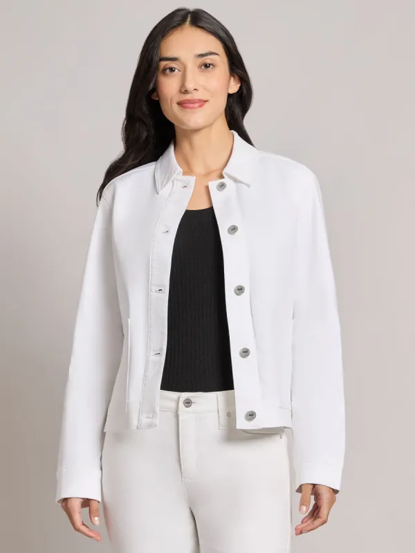 Patch Pocket Denim Jacket, Soft White sold by Jones New York