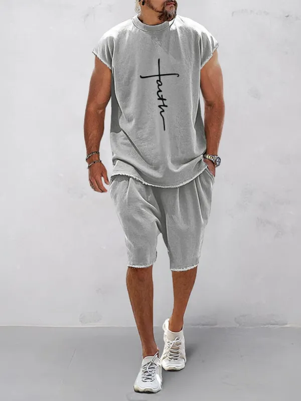 Casual Short Sleeve Sports Tee Set sold by Coofandy