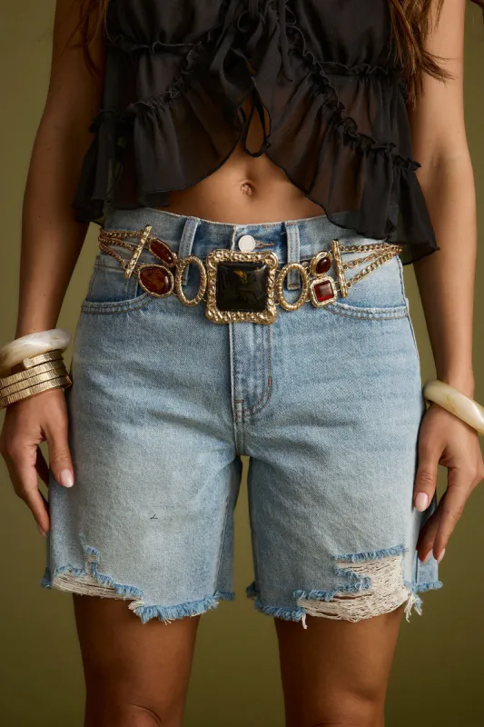 Soleil Statement Stone Gold Chain Belt sold by 12th Tribe