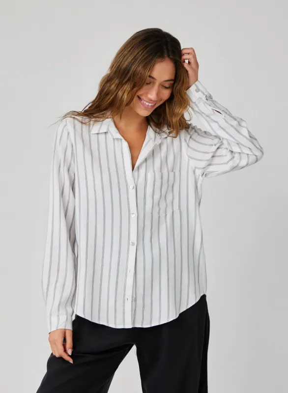 Pocket Button Down - Makana Beach Stripe sold by Bella Dahl