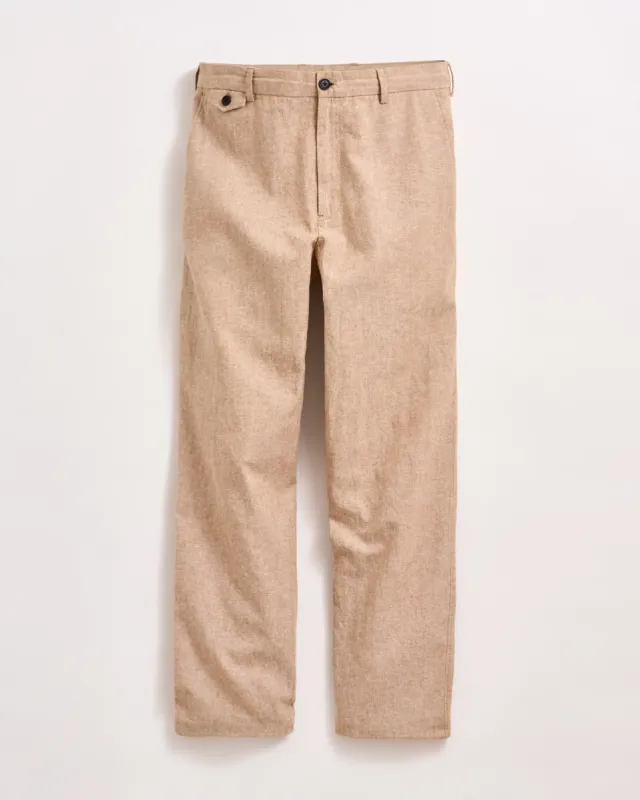 Chambray Flat Front Pant sold by Billy Reid