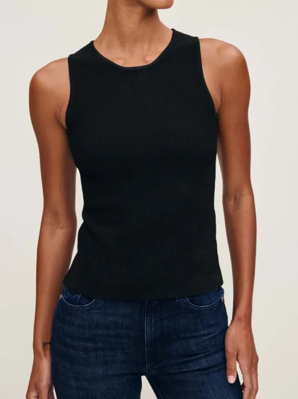 Racer Tank Instasculpt™ Rib | Black sold by DL1961