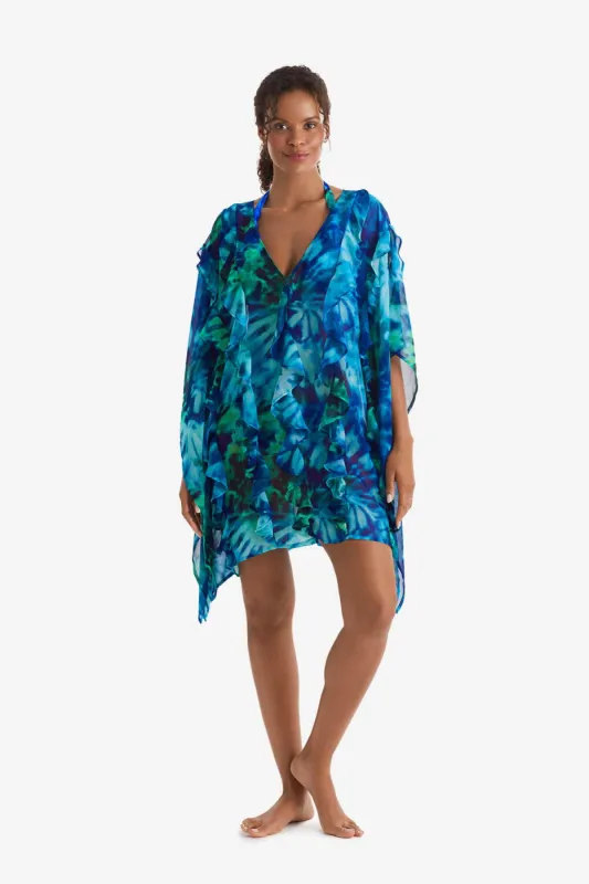 Breeze Poncho - Saltwater Tie Dye sold by Longitude