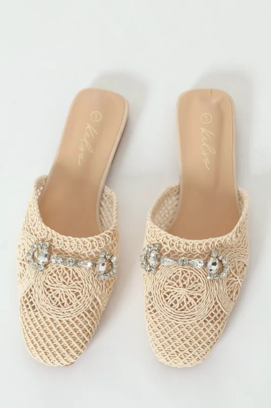 Crochet Push In With Trim - Natural sold by Edgars