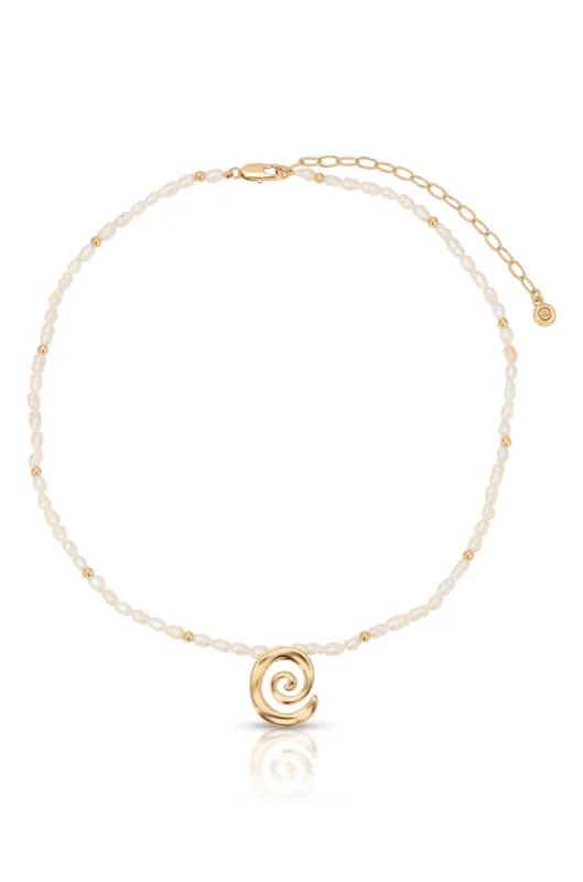 Aura Pearl Necklace sold by ettika