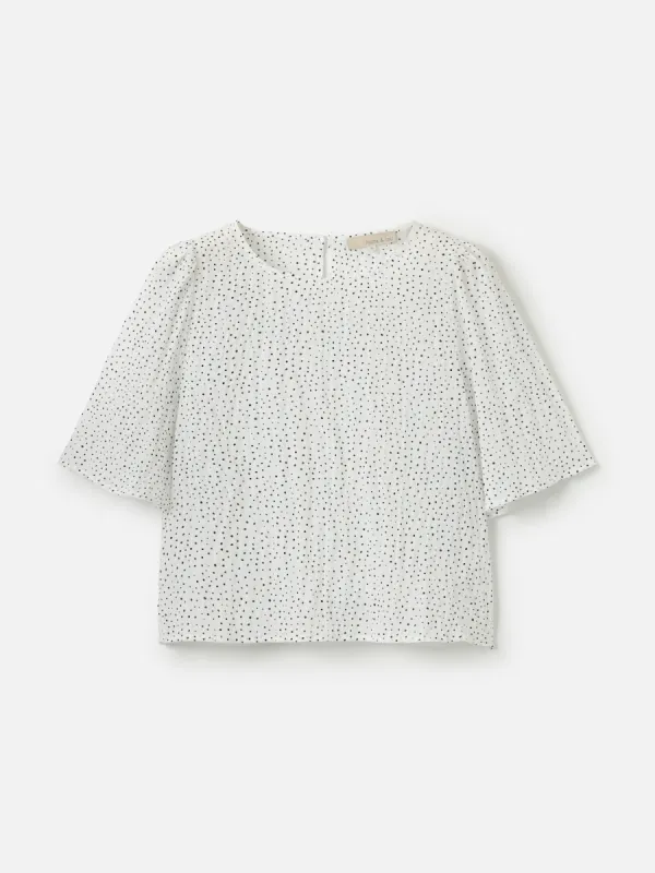 Crinkled Dot Adair Blouse sold by Plenty