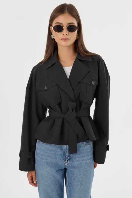 QUINN | Cropped Trench Coat sold by La Marque