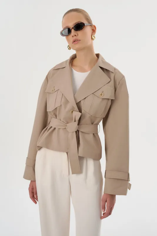 QUINN | Cropped Trench Coat sold by La Marque