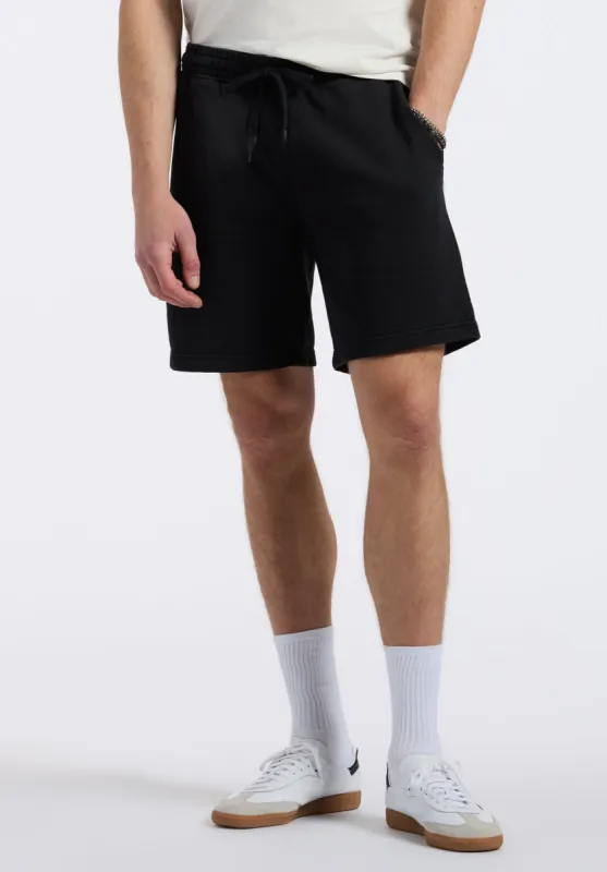 Hilston Men's Fleece Relaxed Shorts, Black - BM24536 sold by Buffalo David Bitton