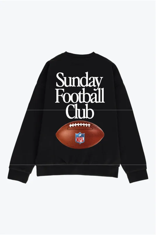 Sunday Football Club SuperHeavy™️ Crewneck - Black sold by Peace-Collective