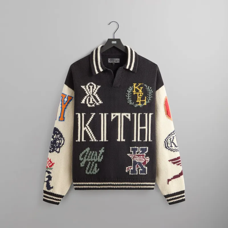 Kith Nelson Rugby Sweater - Black sold by Kith