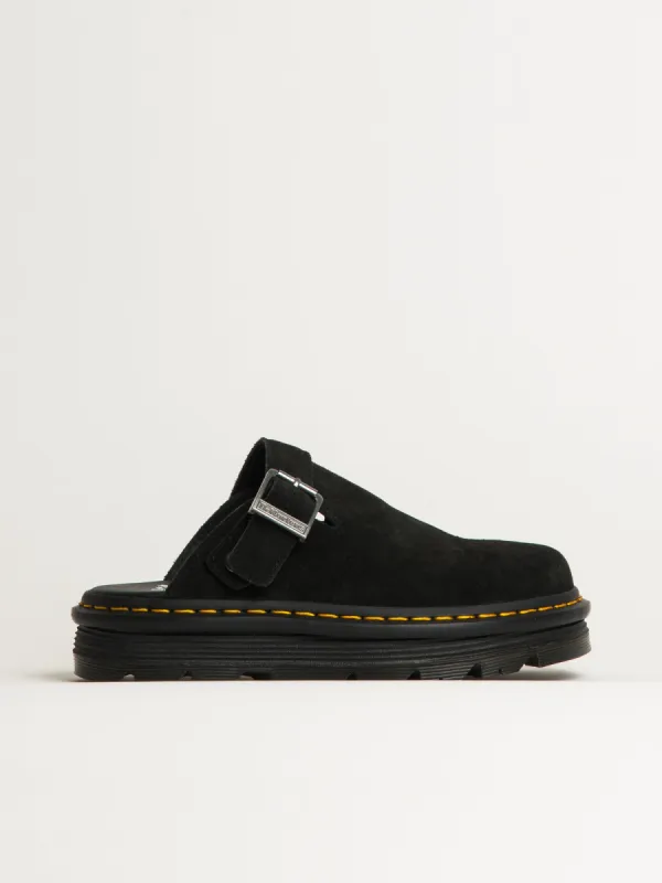 WOMENS DR MARTENS ZEBZAG SUEDE MULE - BLACK sold by Blackwell