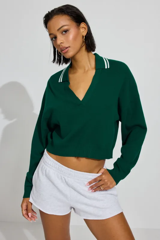Cropped Boxy Polo Top sold by Garage