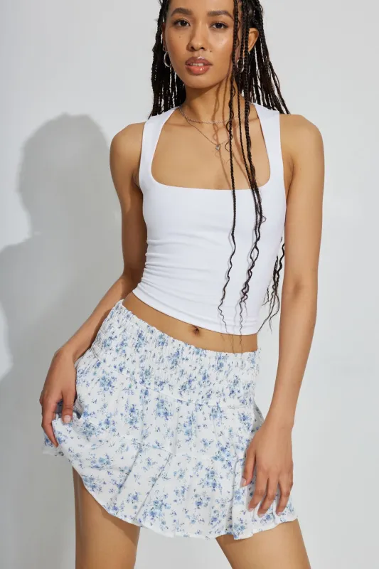 Smocked Mini Skort sold by Garage