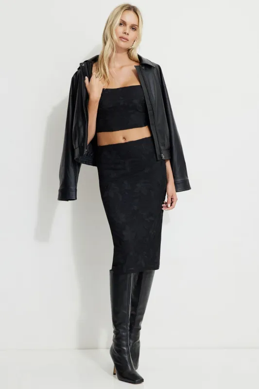 Alana Embroidered Midi Skirt sold by Dynamite