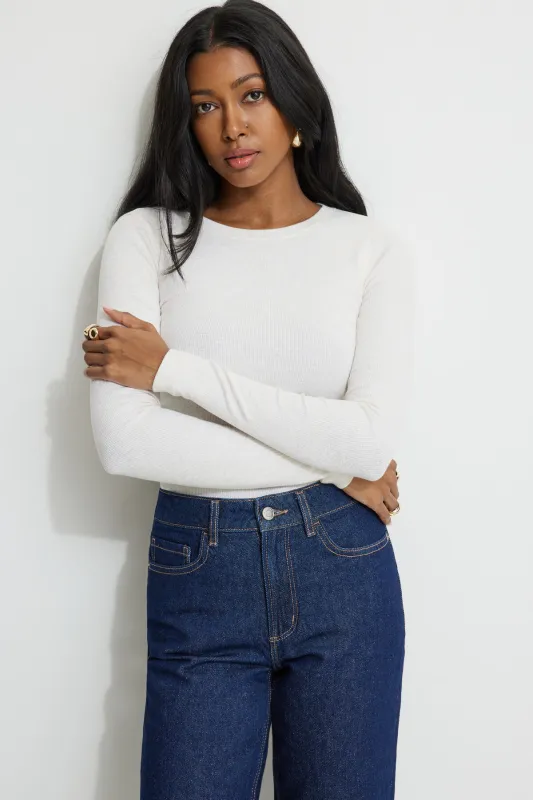 Tedi Ribbed Long Sleeve T Shirt sold by Dynamite