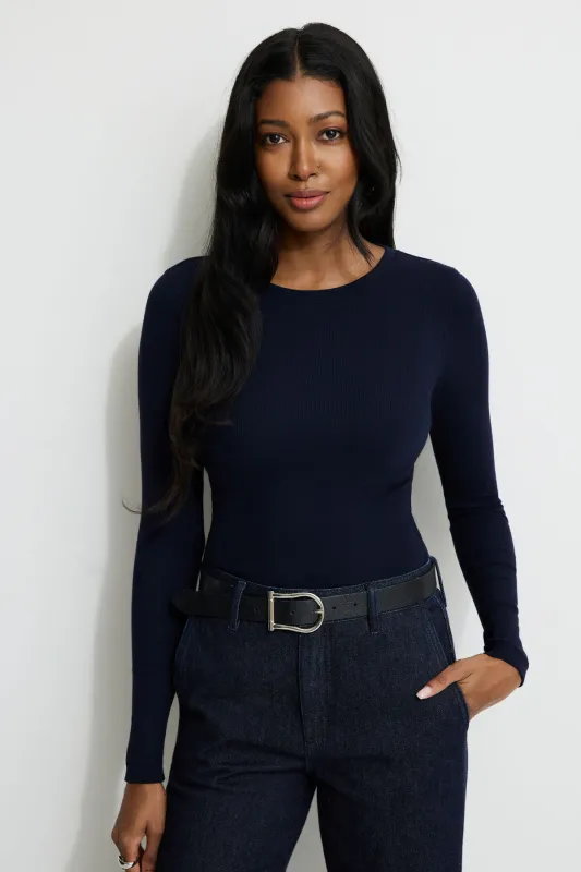 Tedi Ribbed Long Sleeve T Shirt sold by Dynamite