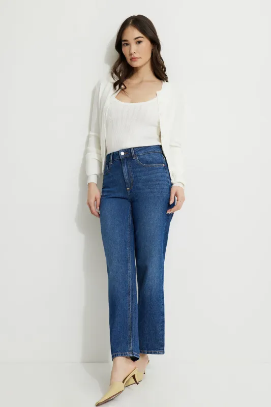 Justina Straight Jeans sold by Dynamite