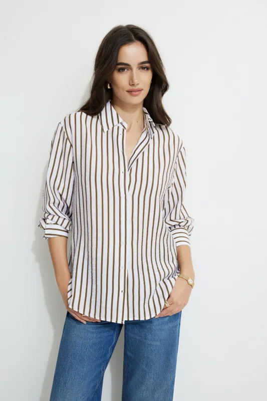 Frida Airflow Stripe Shirt sold by Dynamite