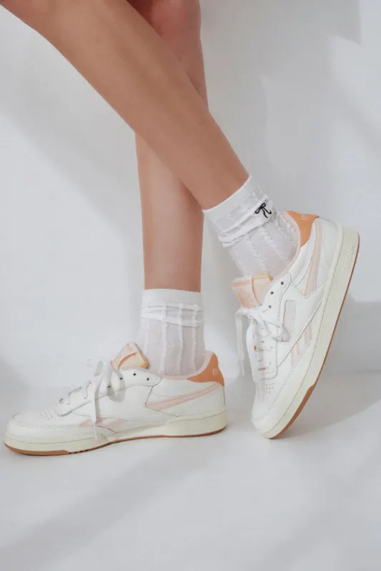 Club C Revenge Vintage Chalk and Peach Color Block Sneakers sold by Lulus
