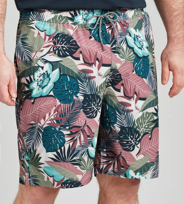 Large Leaf Print Swim Shorts sold by George Richards