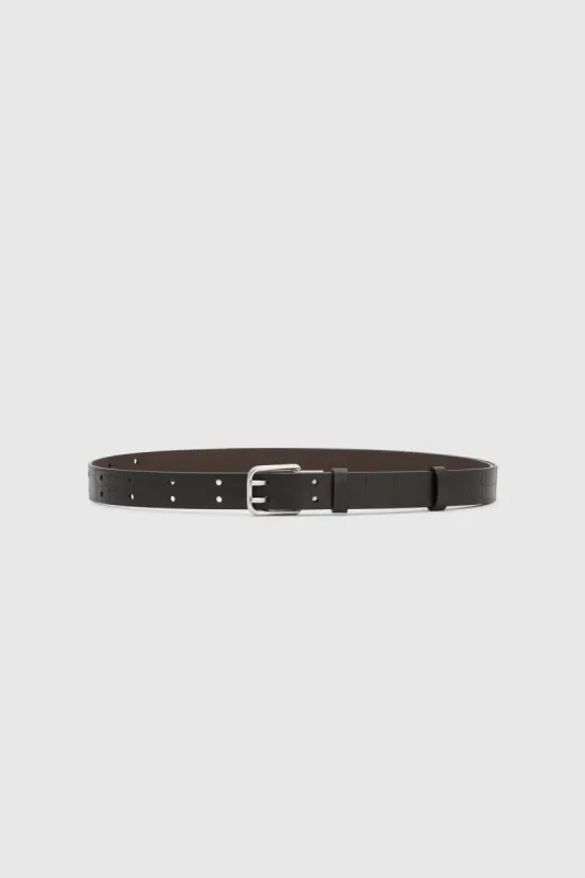Landon Croc Embossed Belt sold by camilla & marc