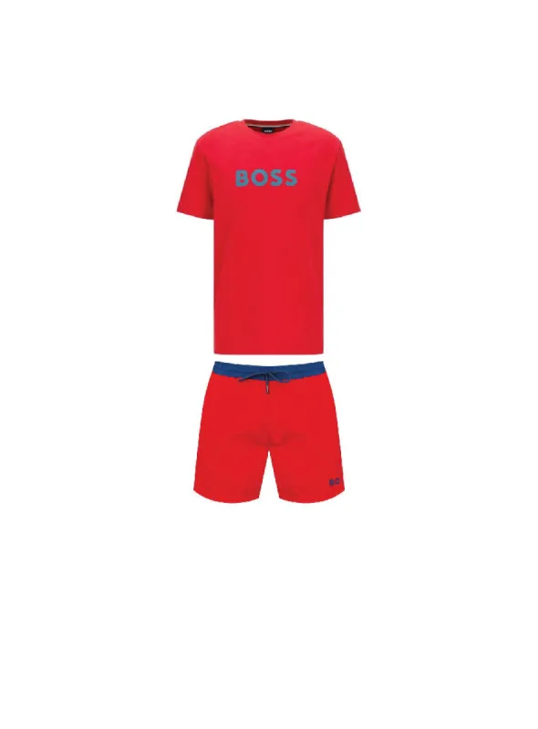 Hugo Boss Logo Shorts Set Red sold by Klay UK