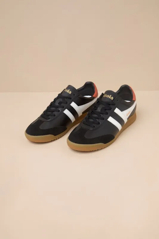 Torpedo Black Multi Color Block Leather Lace-Up Sneakers sold by Lulus