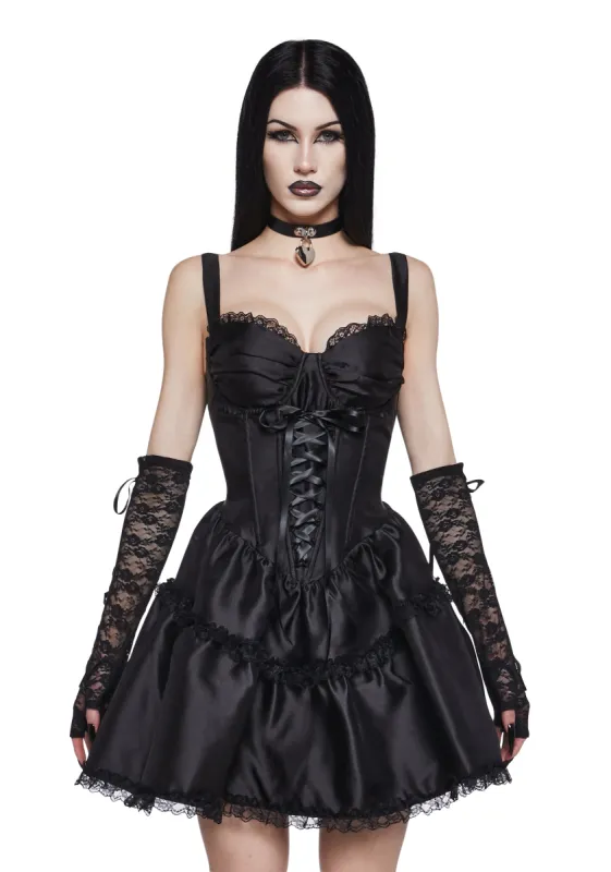 Embraced By The Night Mini Dress sold by Dolls Kill