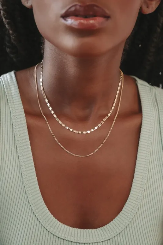Simple Elegance Gold Layered Necklace sold by Lulus