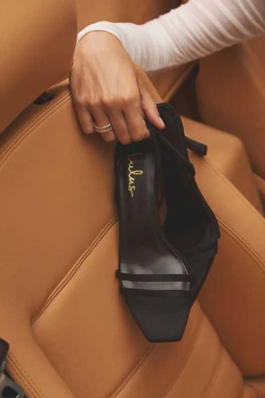 Manette Black Slingback High Heel Sandals sold by Lulus