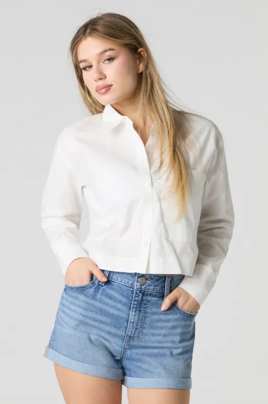 Medium Wash Rolled Hem Stretch Denim Short sold by Urban Planet