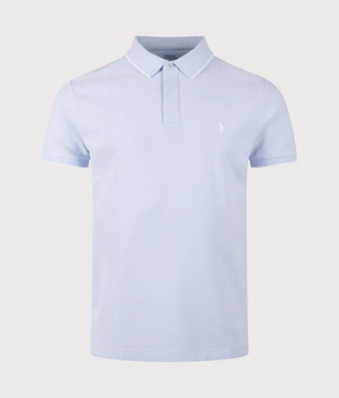 Custom Slim Fit Stretch Oxford Mesh Polo Shirt sold by EQVVS