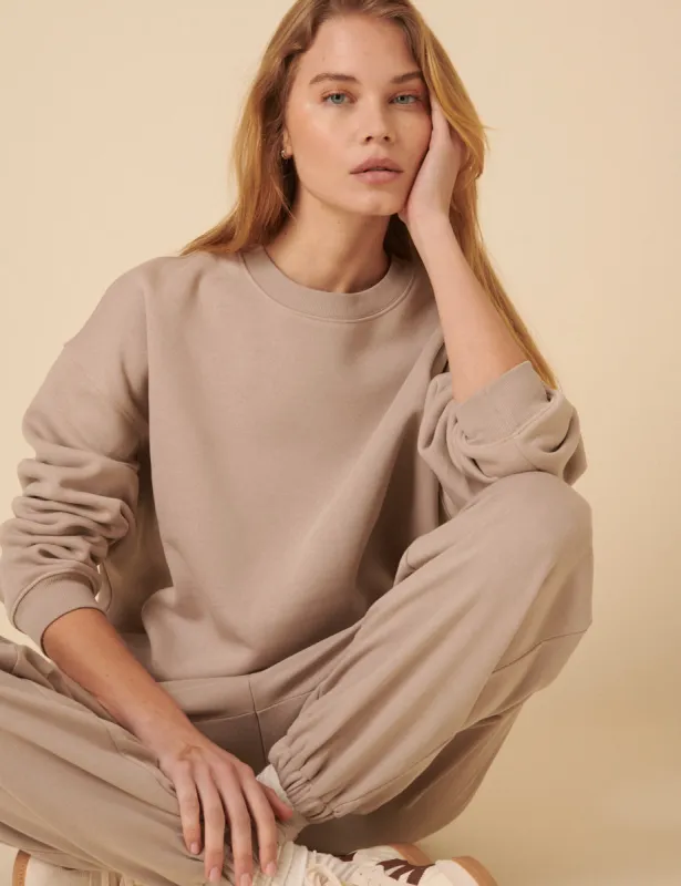Beige Oversized Sweatshirt sold by Nobody's Child