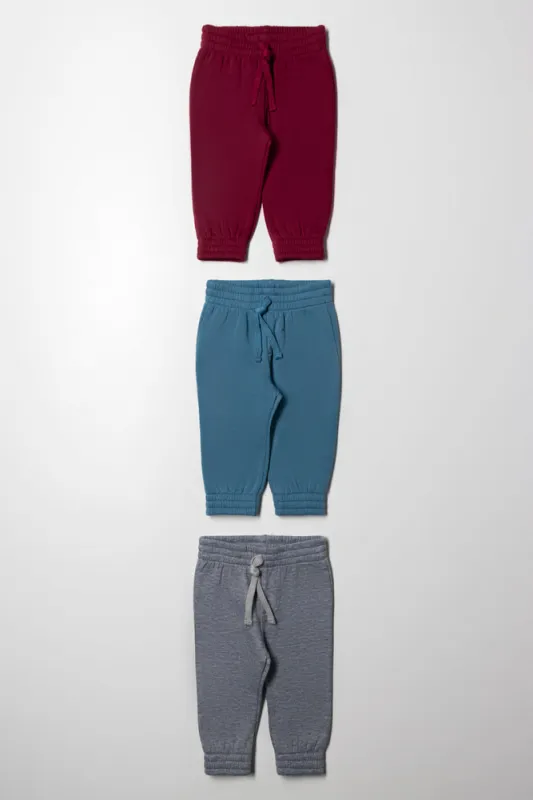 3 Pack Track Pants Blue, Grey And Red sold by Ackermas