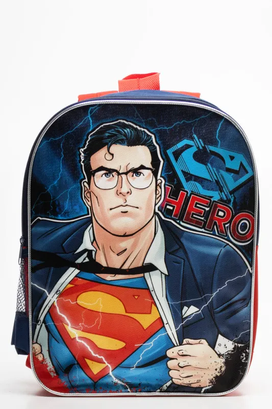 Superman Double Sided Backpack Blue sold by Ackermas