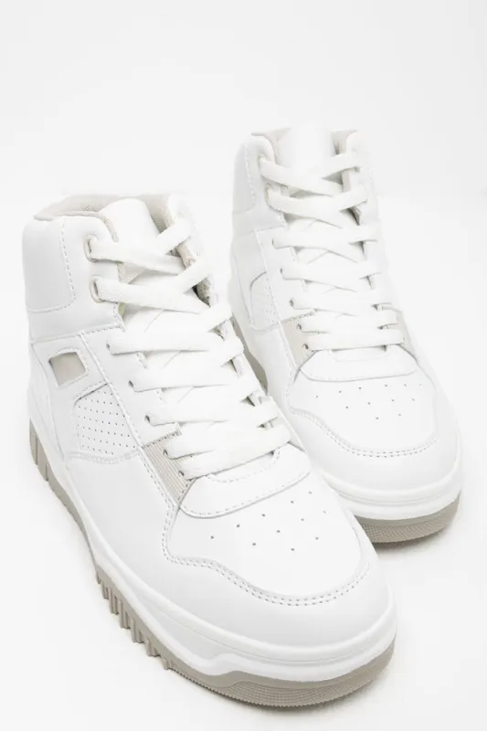 Chunky High Top Sneaker White sold by Ackermas