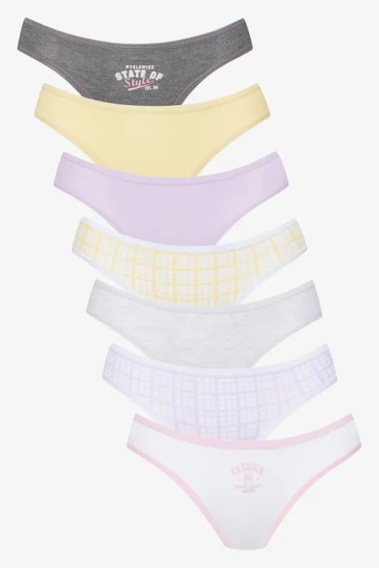 7 Pack Collegiate Bikini Panties Multi sold by Ackermas