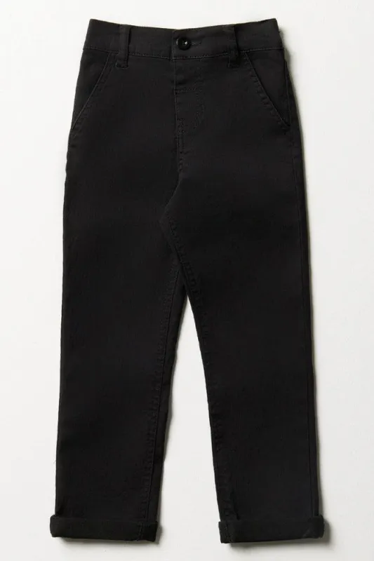 Chino Pants Black sold by Ackermas