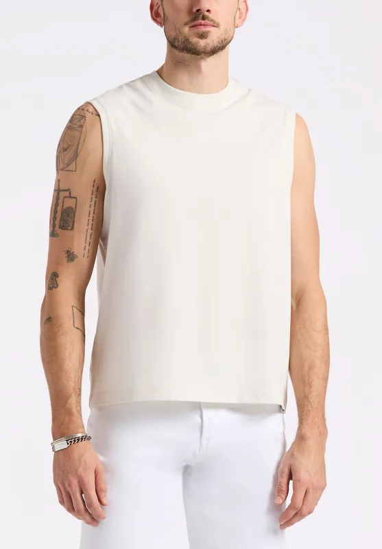 Kingster Men's Relaxed Fit Jersey Tank Top, Milk - BM24601 sold by Buffalo David Bitton