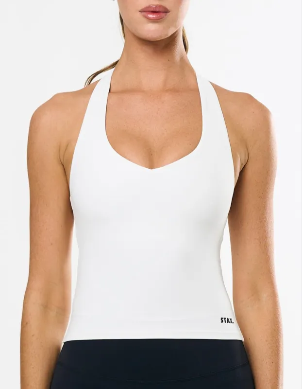 Halter Tank Airlyte - White sold by Stax