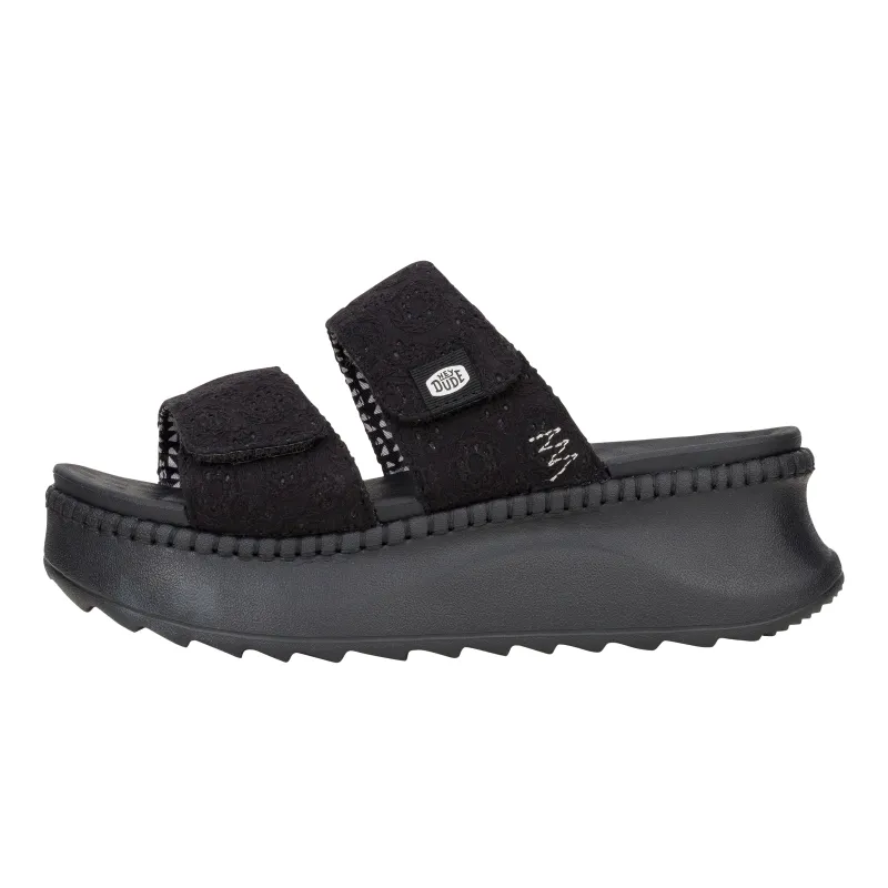 Delray Slide Eyelet - Black sold by Hey Dude