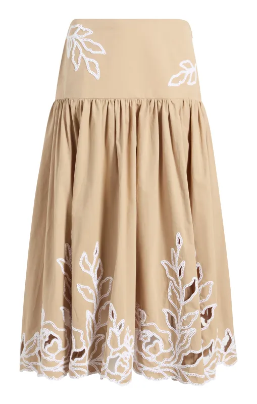 Trailing Peonies Tilda Skirt sold by cinq a sept