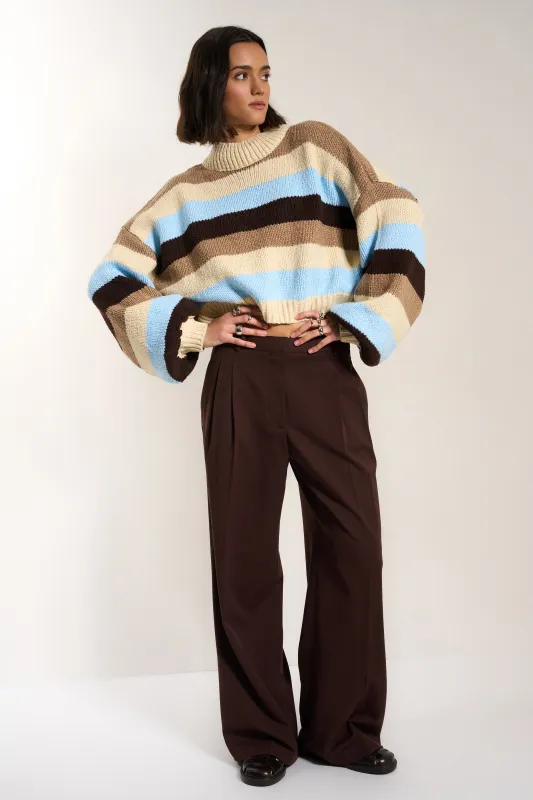 Bellamy Crop Pullover - Sky Stripe sold by Callahan