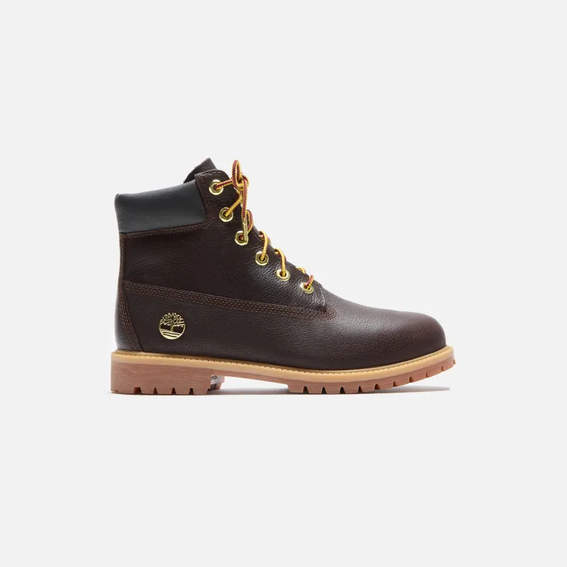 Timberland Youth 6 Inch Lace Up Waterproof Boot - Dark Brown sold by Kith