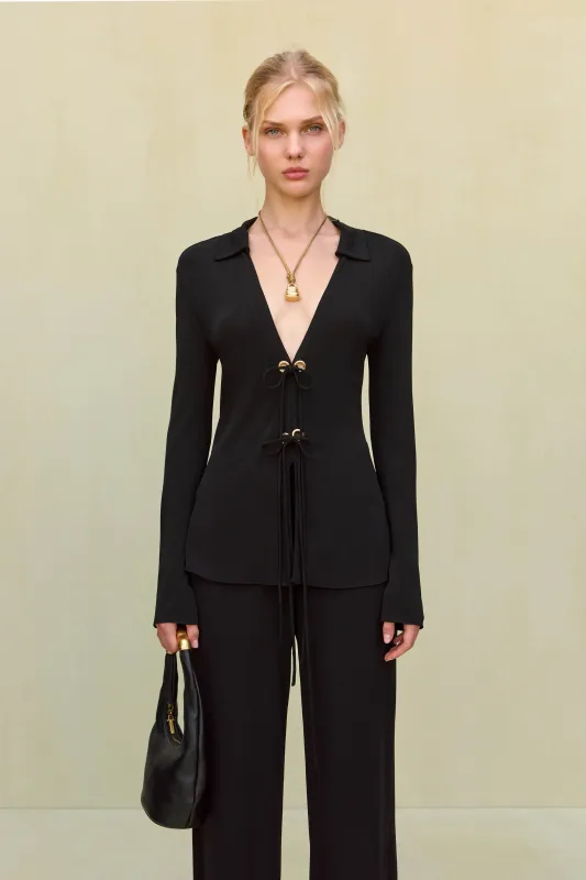 SAGE TOP - BLACK sold by Cult Gaia